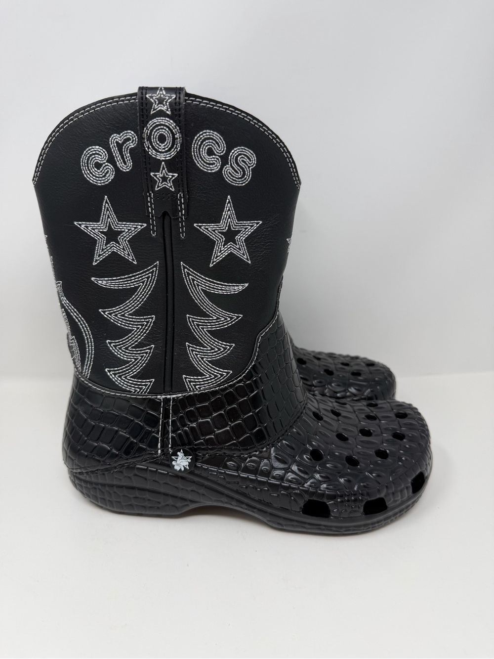 Crocs Classic Cowboy Boot Black Size 7